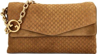 Gucci GG grote schoudertas met kettinghengsel - Bruin