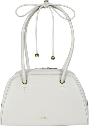 Furla Poppy M Dome - Dames - Schoudertassen - Grijs - ONE Size - Leer - Tassen