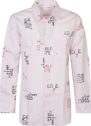 Comme Des Gar&ccedil;ons Light Pink Regular Graphic Shirt