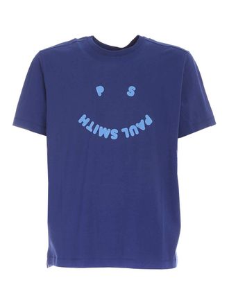 Paul Smith Contrasting logo T-shirt in blue