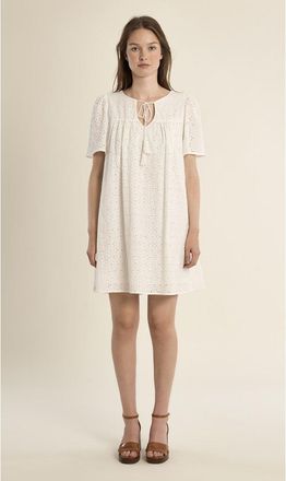 Molly Bracken Korte jurk met korte mouwen en gestrikte hals