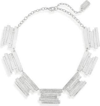 Karine Sultan Brushed Bar Statement Necklace in Silver at Nordstrom Rack