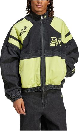 adidas Adilenium Season 2 Moto Denim Jacket Asia Sizing Black Green JN0824
