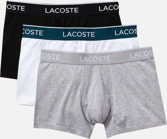 Lacoste Mens Lacoste Mens 3 Pack Boxers With Branded Waistband - Grey - Size: 37/36/32