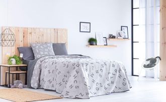 Confecciones Paula Colcha jacquard verano cubrecama entretiempo cama 105 cm gris