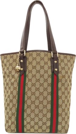 Gucci Brown Canvas Tote Bag (Pre-Owned)