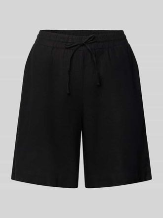 Freequent Leinenshorts mit elastischem Bund Modell Lava in Black, Gr&ouml;&szlig;e XXL