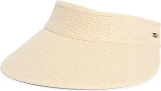 Calvin Klein Straw Visor in Natural at Nordstrom Rack