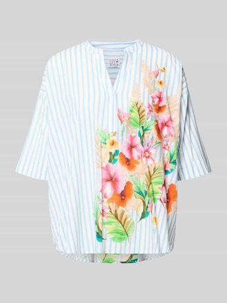 Emily van den Bergh Relaxed Fit Bluse mit Motiv-Print in Hellblau, Gr&ouml;&szlig;e 36