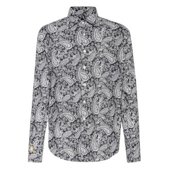 Billionaire Boys Club Gold Cut LS Flavio/Watch Paisley - Heren - Casual Overhemden - Zwart - XS - Katoen - Overhemden