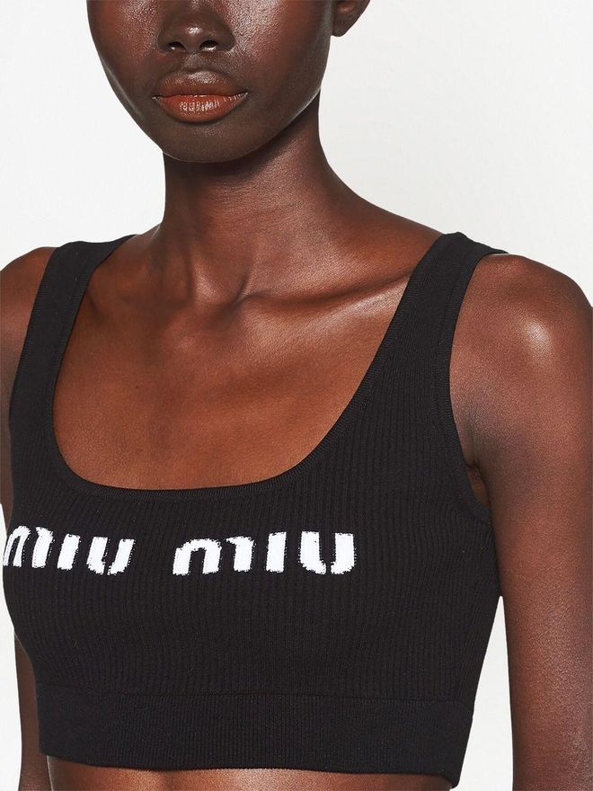 Miu Miu Cropped tanktop - Zwart van € 639,00 - op Stylight