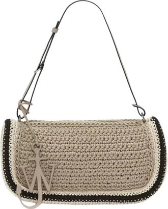 J.W.Anderson Shoulder Bags, female, Beige, Size: ONE SIZE Bumper 15 Crochet Shoulder Bag