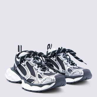 Balenciaga Womens Sneakers Black-Silver Pu Po Black/silver