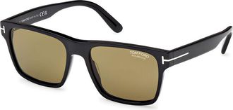 Tom Ford FT1205 CALDER Polarized 01H Mens Sunglasses Black Size 55