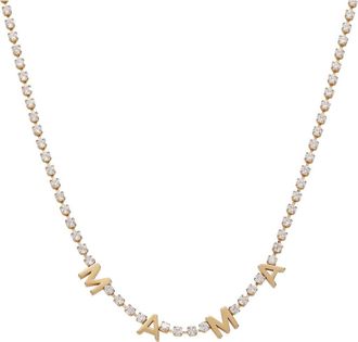 Alex and Ani Mama Crystal Tennis Necklace in Gold at Nordstrom