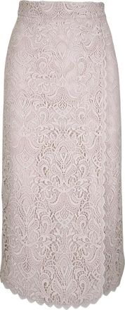 Etro Gonna midi in pizzo - Rosa