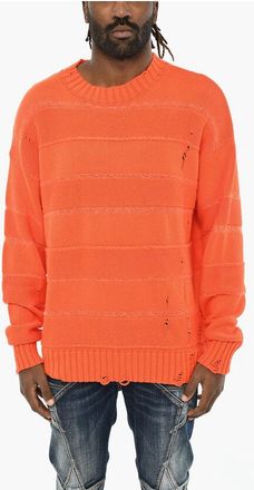 Dsquared2 Vintage Effect Cotton Crew-neck Sweater size M