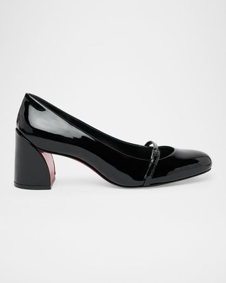 Christian Louboutin 55mm Jane Nina Patent Leather Mary Jane Pumps