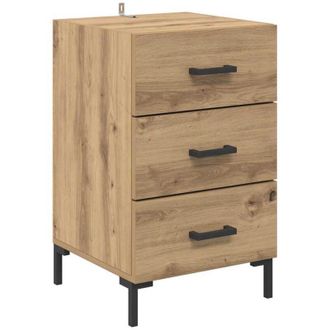 vidaXL Armario De Noche Con Caj&oacute;n Roble Artesanal 40 X 40 X 66 Cm Vidaxl