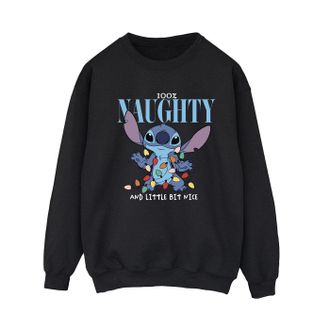 Disney Dames/Dames Lilo & Stitch Naughty & Nice Sweatshirt (Zwart)