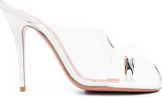 Amina Muaddi Justine Slipper 105 - Dames - Muiltjes - Wit - 37 EU - Leer - Schoenen