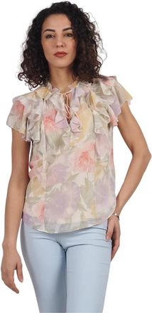 Ralph Lauren Blouse met bloemenpatroon - Dames - Blouses - Veelkleurig - S - Polyester - Overhemden