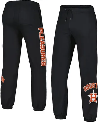 Pleasures Mens PLEASURES Black Houston Astros Opening Day Sweatpants at Nordstrom, Size X-Large