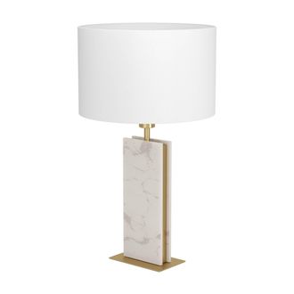Eglo Eglo BELESAR White Stone & Steel Table Lamp