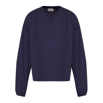 Versace Sweatshirts, male, Blue, Size: 2XL Crew Neck Sweatshirt