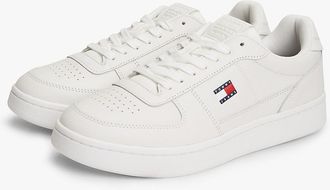 Tommy Hilfiger Mens Tommy Jeans Archive Leather Sneaker - Ecru - US 10 / EU 43