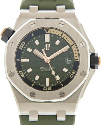 Audemars Piguet Royal Oak Offshore Automatic Green Dial Mens Watch 15720ST.OO.A052CA.01