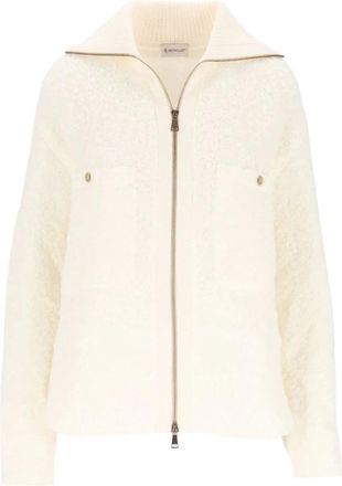Moncler C&aacute;rdigan Boucl&eacute; - Knitwear - Mujer - Blanco - XS