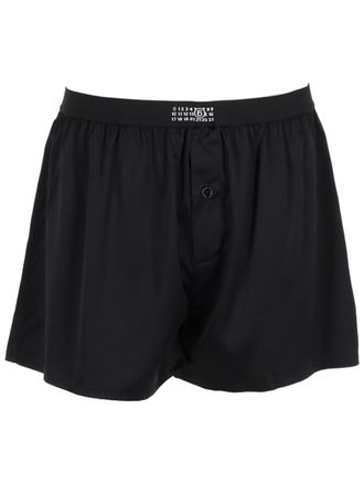 Maison Margiela Black Silk-Blend Boxer Shorts