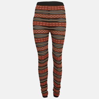 M Missoni M Missoni Multicolor Stripe Patterned Knit Leggings