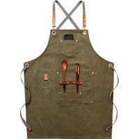 OEM Delantal Vaquero De Alta Calidad Con Bolsillos Para Peluqueros, Pintores, Jardineros Y Estilistas (verde), Tanto Para Hombres Como Para Mujeres - Crez
