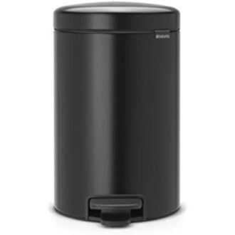 OEM Brabantia Newicon Cubo De Basura Con Pedal, Acero Inoxidable, Negro Mate, 12l
