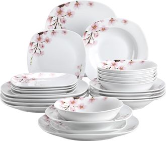 OEM Juego De Vajilla De Porcelana, Apto Para 12 Personas, 24 Piezas