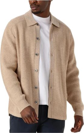 Profuomo Beige Wol Overshirt voor Mannen - Heren - Vesten - Beige - XL - Wol - Truien & Vesten