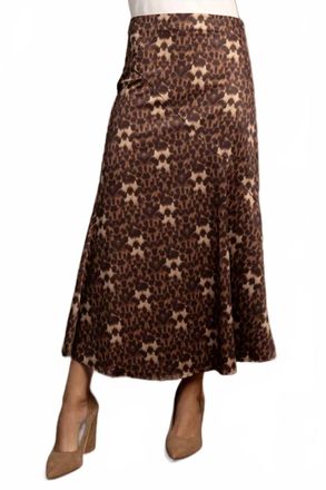 Pinch Design Leopard Slinky Skirt In Animal Print