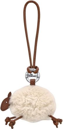 Longchamp Ecru Le Pliage Xtra Key Ring