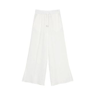 PANICALE Wide Trousers, female, White, Size: XS Drawstring-Waist Wide Trousers