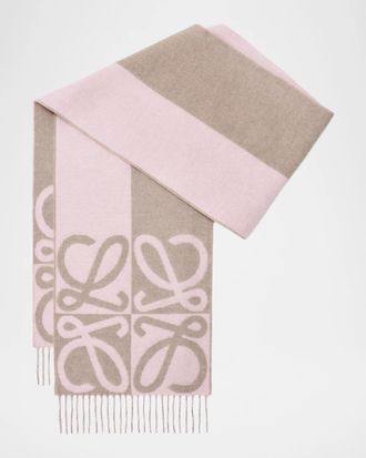 Loewe Wool and Cashmere Anagram Scarf