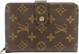 Louis Vuitton Pre-owned Monogram Bi-fold Portemonnee - Dames - Vintage Accessoires - Bruin - ONE Size - Vintage