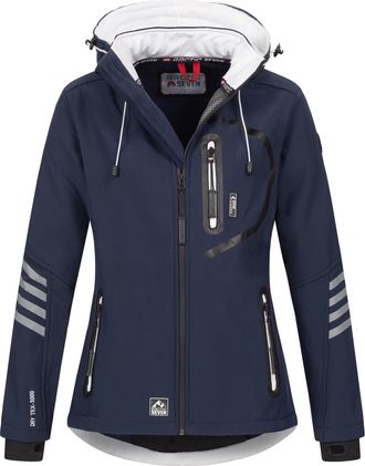 Arctic Seven Dames Softshelljas Marineblauw-Wit