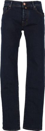 Jacob Cohen Dark Indigo Nick Five-Pocket Denim Slim-Leg Jeans