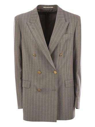 Tagliatore double-breasted pinstripe blazer - Grey