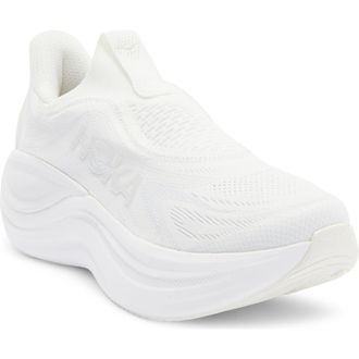 Hoka One One Skyward Laceless Recovery Sneaker in White /White at Nordstrom, Size 10.5