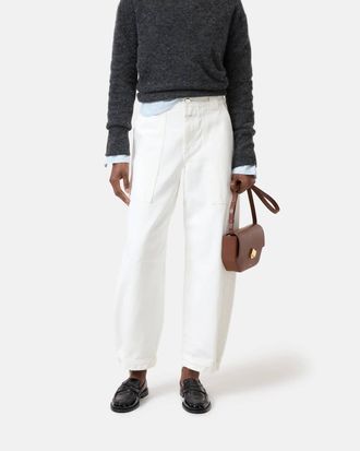 Closed Rhannon Barrel Jeans In Ivory Denim