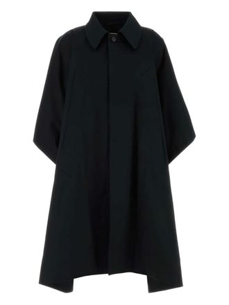 Maison Margiela Water-repellent cotton gabardine coat - women - Cotton/Viscose - 40 - Black