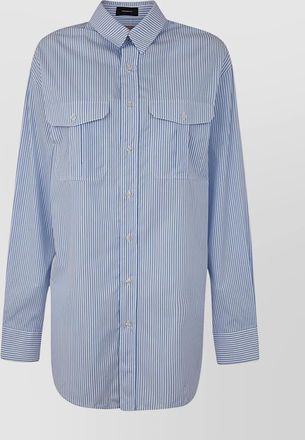 Wardrobe.NYC mini shirt dress striped pattern